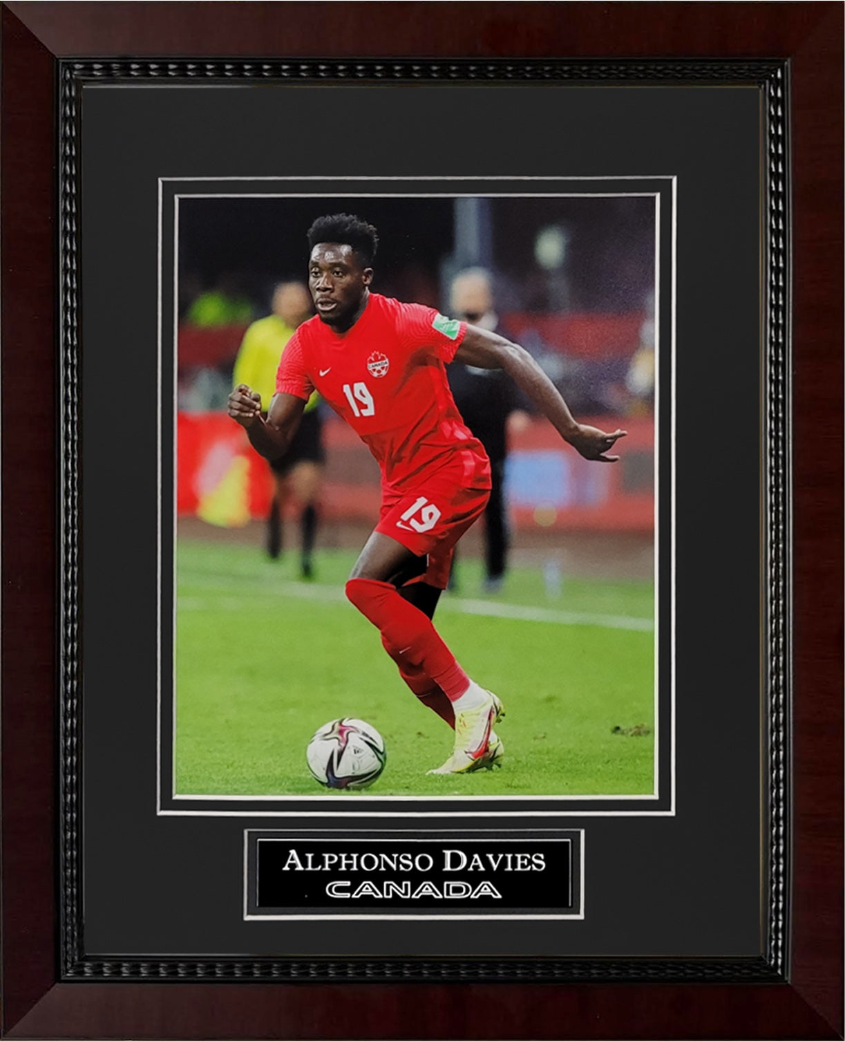 Alphonso Davies Photograph - Canada National Team - Framed 13x16
