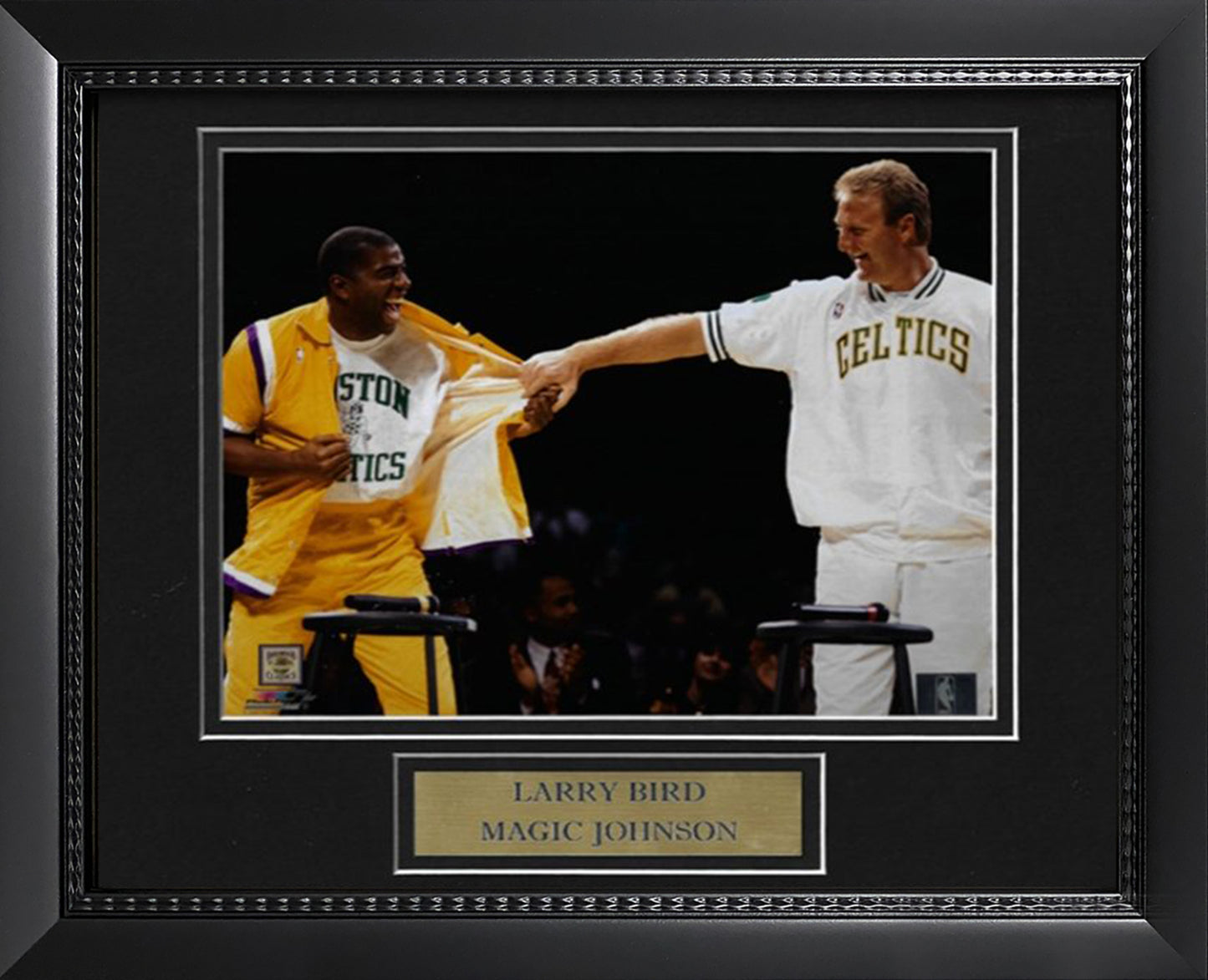 Larry Bird Photo Retirement Night with Magic Johnson 11x14