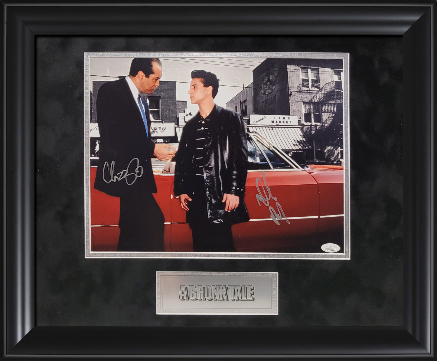 Chazz Palminteri, Lillo Brancato Double Autograph 11x14 Photo - A Bronx Tale - Framed 19x23 - JSA Authentication