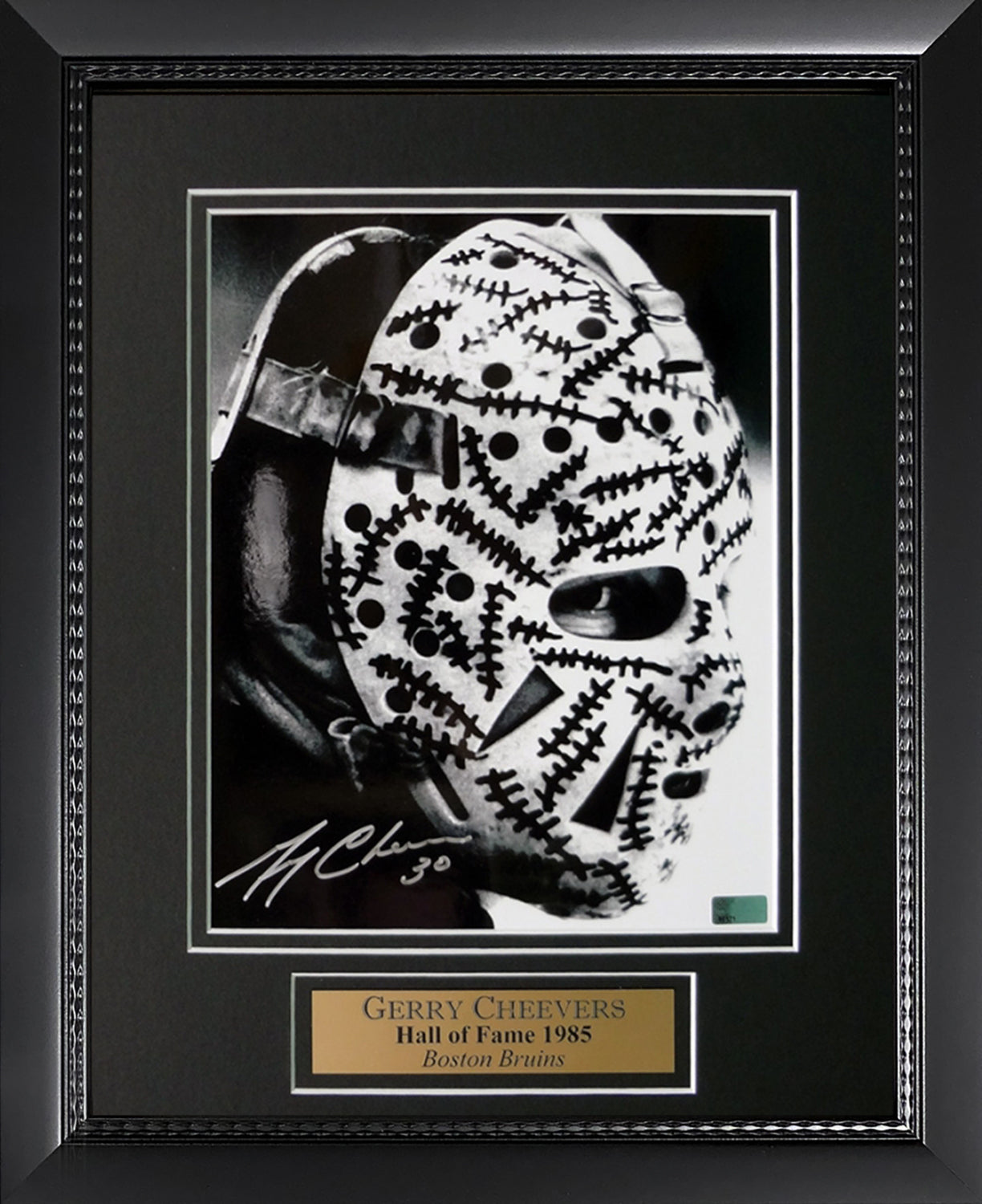 Gerry Cheevers Photo Mask Side View 11x14