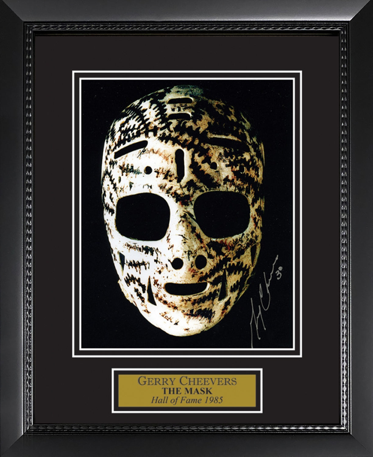 Gerry Cheevers Autograph Photo The Mask 11x14