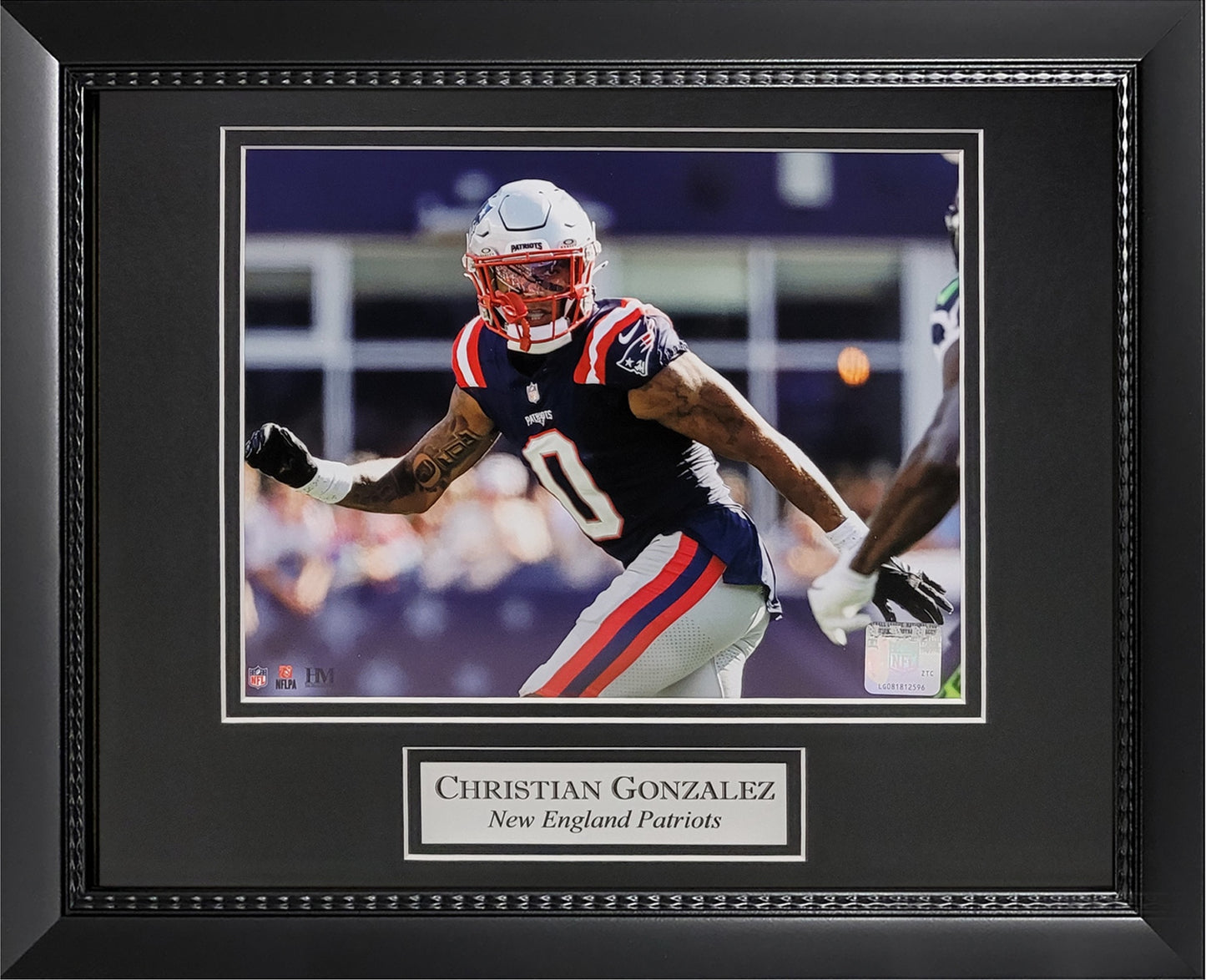 Christian Gonzalez Photograph - New England Patriots - Framed 13x16