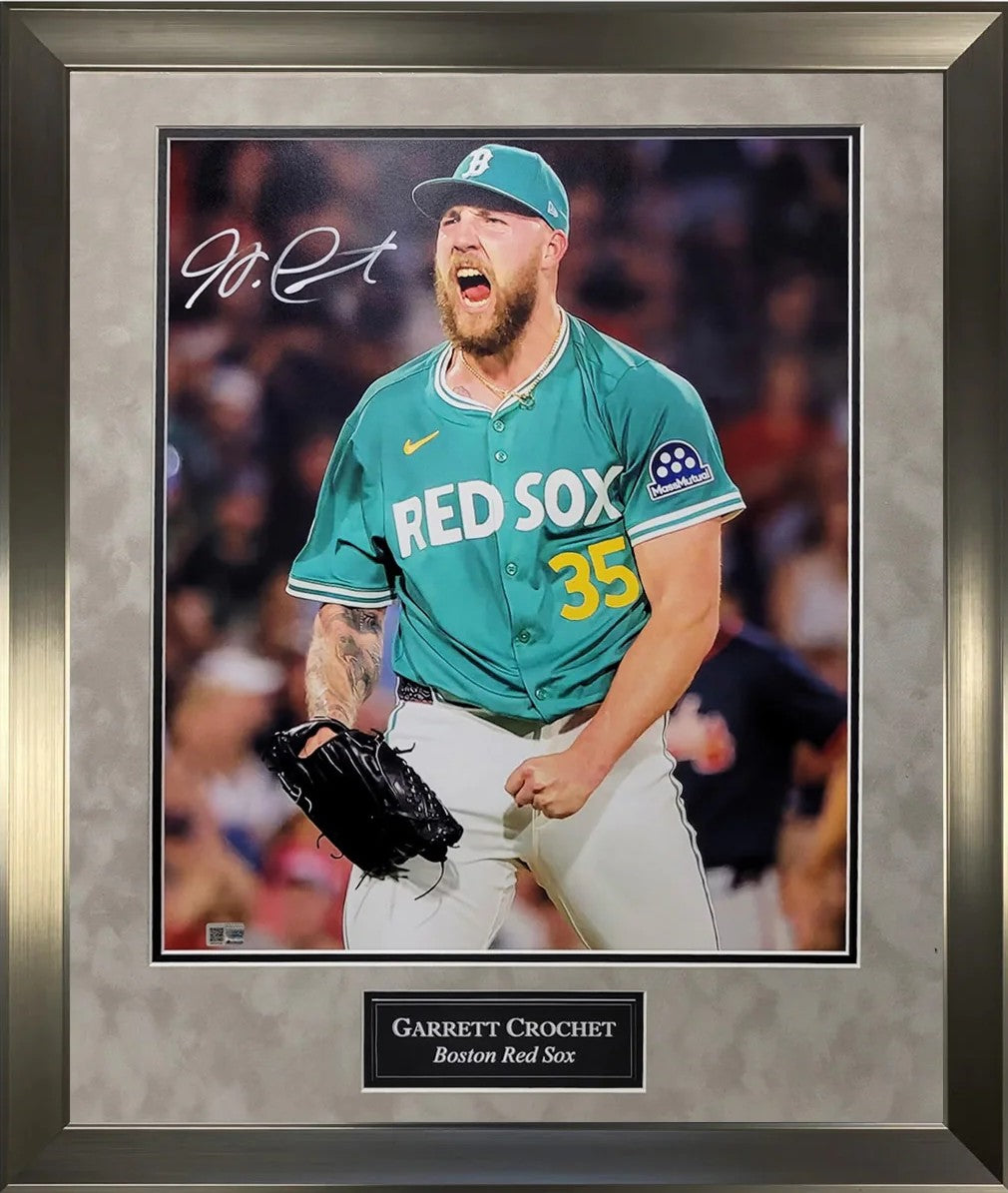 Garrett Crochet Autograph Photo Cheer 23x27 New England Picture Authentication