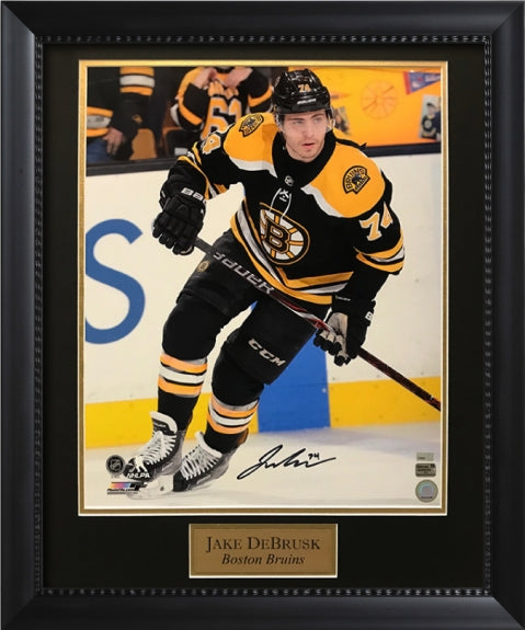 Jake DeBrusk Autograph Photo Skate Framed 23x27
