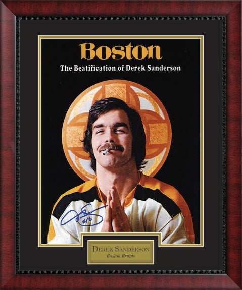 Derek Sanderson Autograph Photo Beautification 23x27