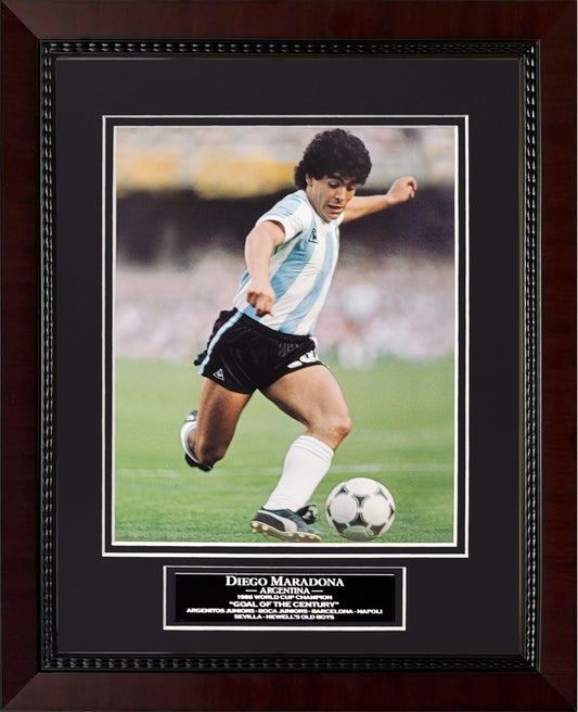 Diego Maradona Photograph - Agrentina National Team - Framed 13x16