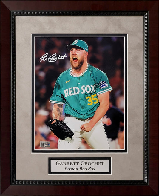 Garrett Crochet Autograph 8x10 Photo - Cheer - Boston Red Sox - Framed 13x16 - New England Picture Authentication