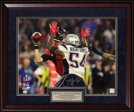Donta Hightower Autograph Photo Super Bowl LI Strip Sack 23x27 New England Picture Authentication