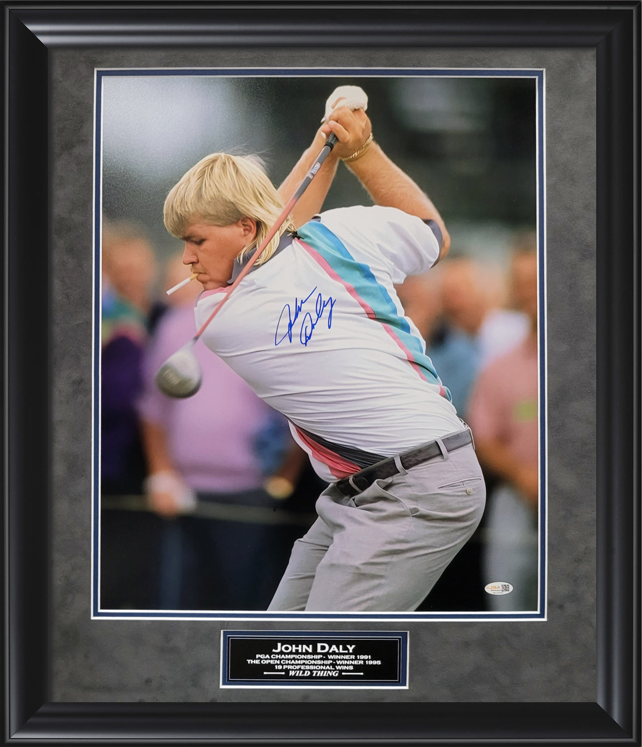 John Daly Autograph 16x20 Photo - Framed 23x27 - JSA Authentication