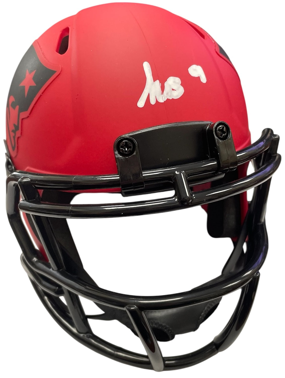 Kayshon Boutte Autograph Mini Helmet - Rave - Speed - New England Patriots - JSA Authentication