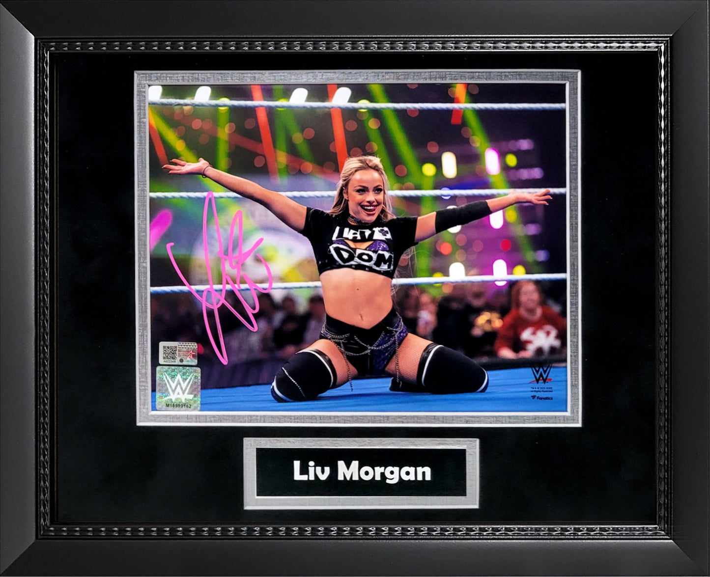 Liv Morgan Autograph 8x10 Photo - Framed 13x16 - New England Picture Authentication
