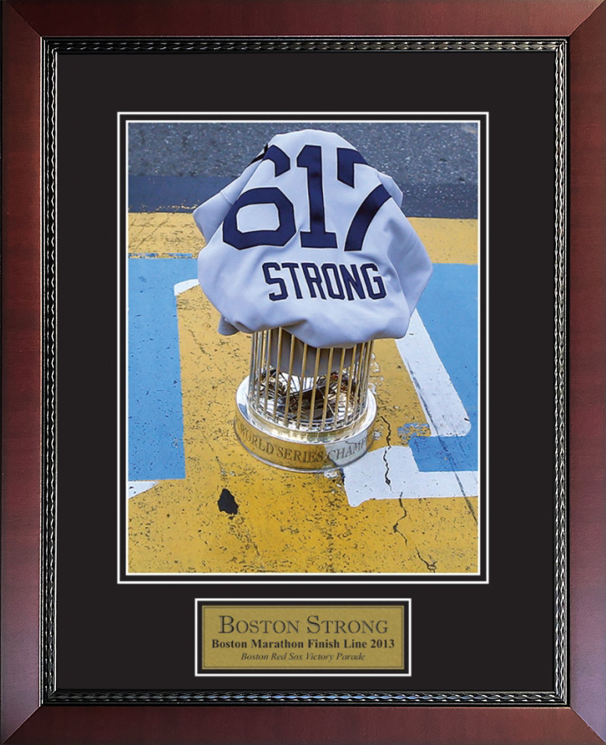 Boston Marathon Photo Finish Line World Series 2013 Trophy 16x20