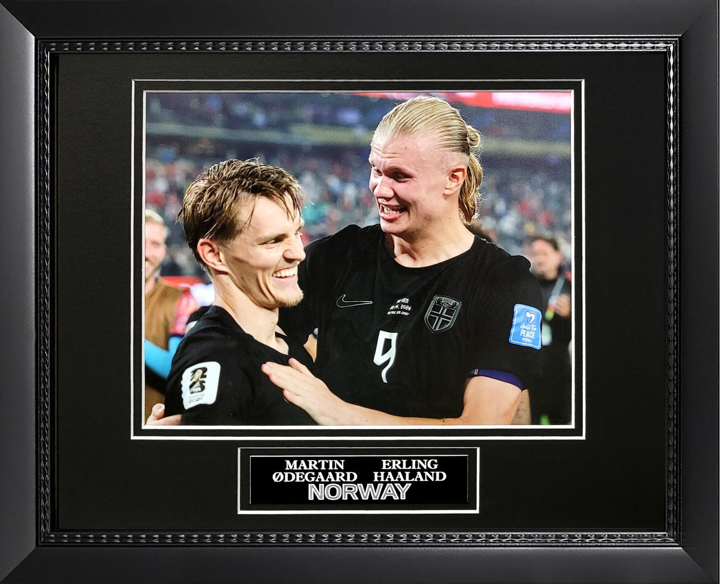 Martin Odegaard, Erling Haaland Photograph - Norway National Team - Framed 13x16