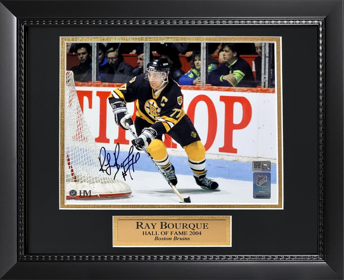 Ray Bourque Autograph 8x10 Photo - Boston Bruins - Framed 13x16 - New England Picture Authentication