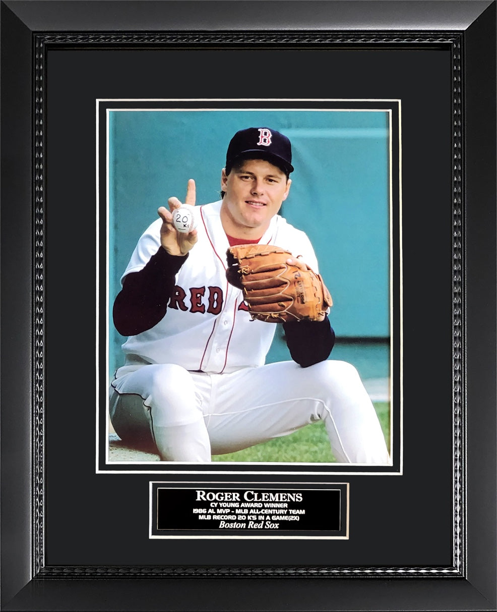 Roger Clemens Photograph - 20K's - Boston Red Sox - Framed 13x16