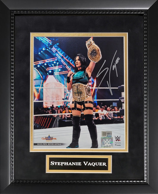 Stephanie Vaquer Autograph 8x10 Photo - Framed 13x16 - New England Picture Authentication