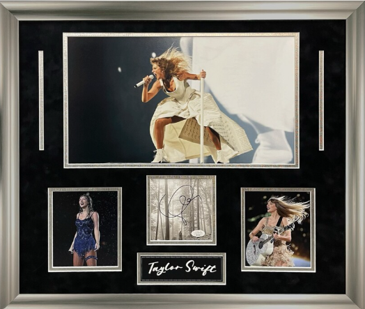Taylor Swift Autograph Folklore CD Collage 23x27 JSA Authentication