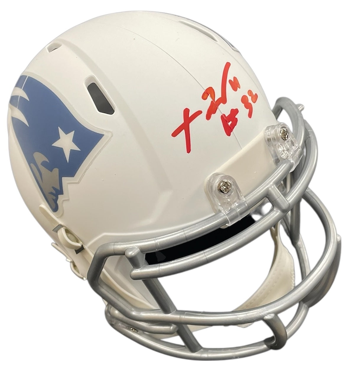 TreVeyon Henderson Autograph Mini Helmet - Rivalry - Speed - New England Patriots - JSA Authentication
