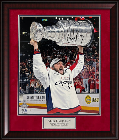 Alex Ovechkin Autograph Photo Holding Stanley Cup 23x27 Fanatics Authentication