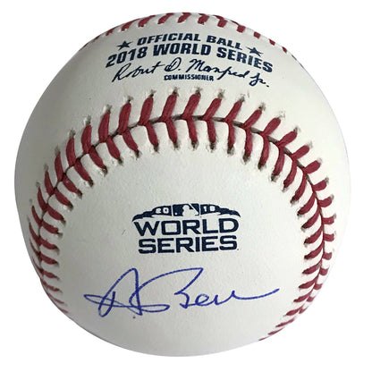 Andrew Benintendi Autograph Baseball World Series 2018 logo official ball