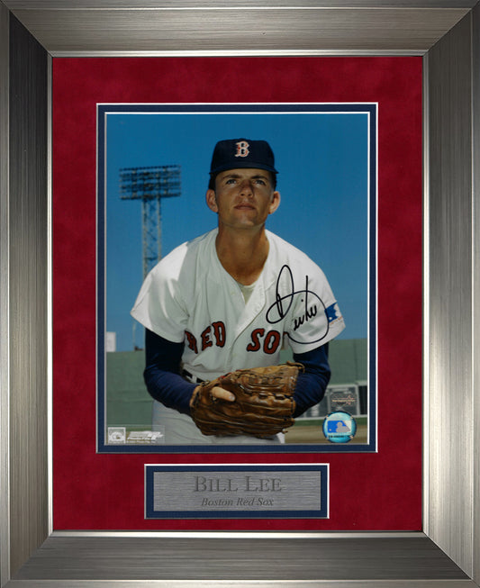 Bill Lee Autograph Photo Hold Glove 11x14