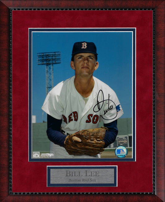 Bill Lee Autograph Photo Hold Glove 11x14