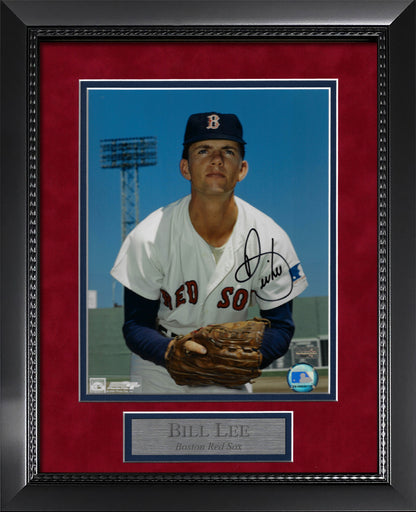 Bill Lee Autograph Photo Hold Glove 11x14