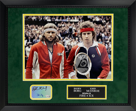 Bjorn Borg John McEnroe Double Autograph Collage 16x20