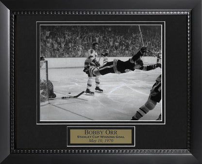 Bobby Orr Photo Flying Goal 11x14