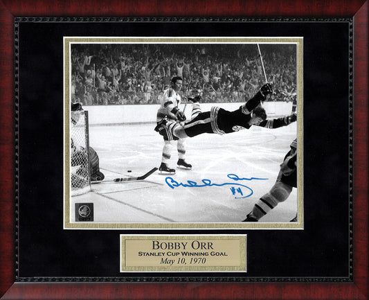 Bobby Orr Autograph Photo Flying Goal 11x14