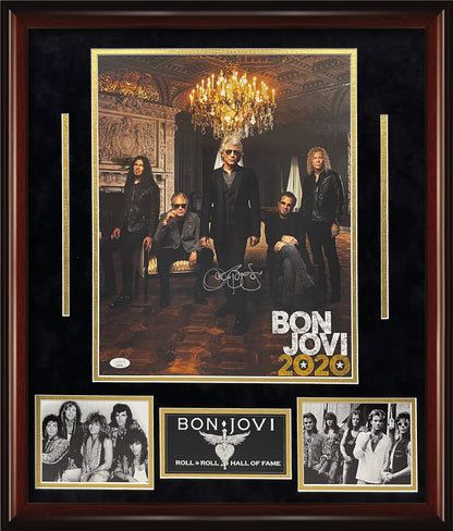 Bon Jovi Autograph Photo Collage 23x27 JSA Authentication
