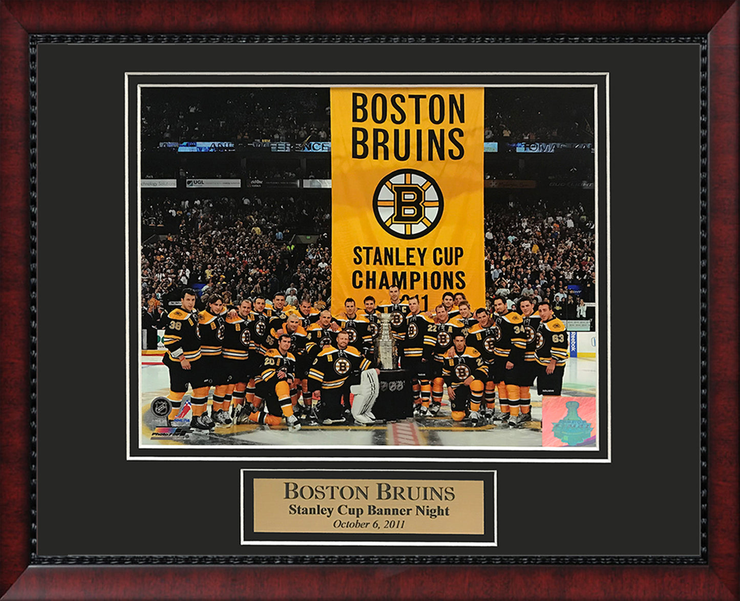 Boston Bruins Banner Night Photo 11x14