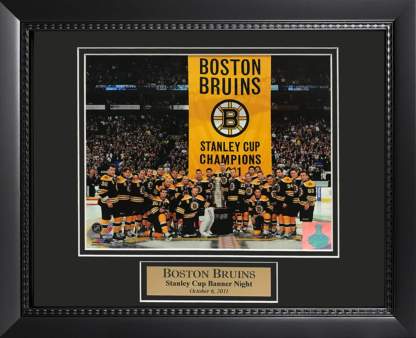 Boston Bruins Banner Night Photo 11x14
