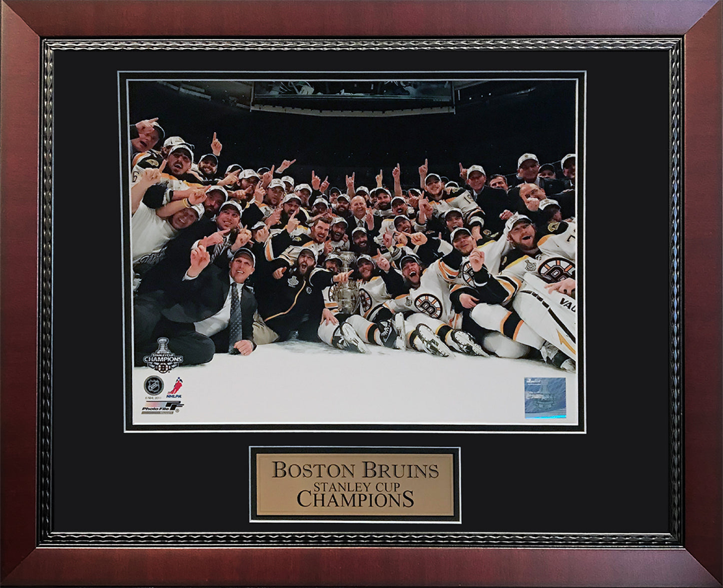 Boston Bruins Team Photo Stanley Cup 2011 Team on the ice 16x20