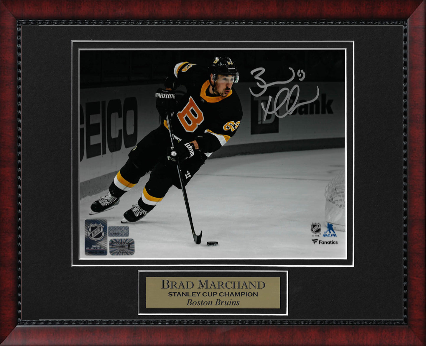 Brad Marchand Autograph Photo Spotlight 11x14