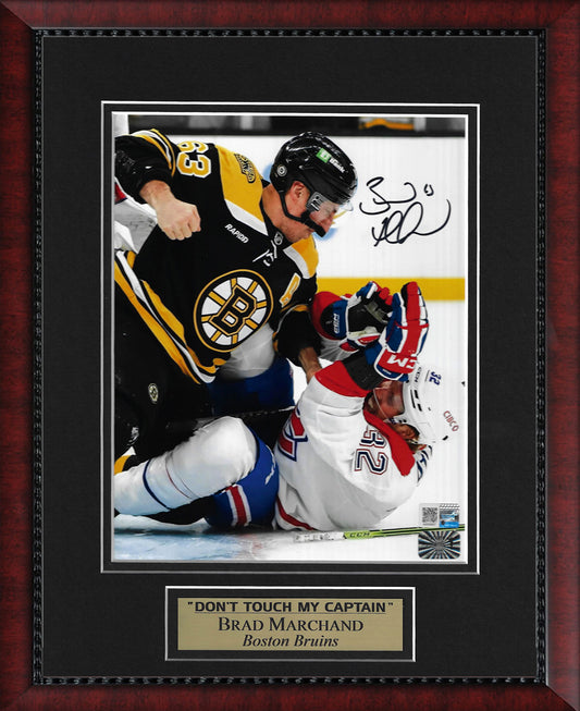 Brad Marchand Autograph Photo Don't Touch My Captain 11x14
