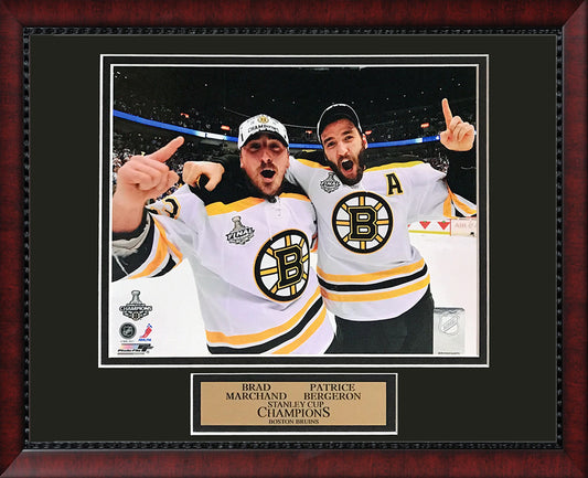 Brad Marchand Patrice Bergeron photo Stanley Cup 2011 11x14