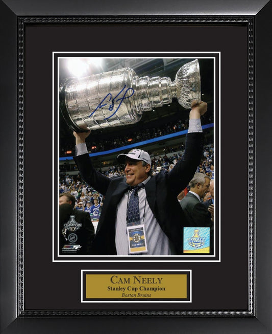 Cam Neely Autograph Photo Stanley Cup 2011 Trophy 11x14