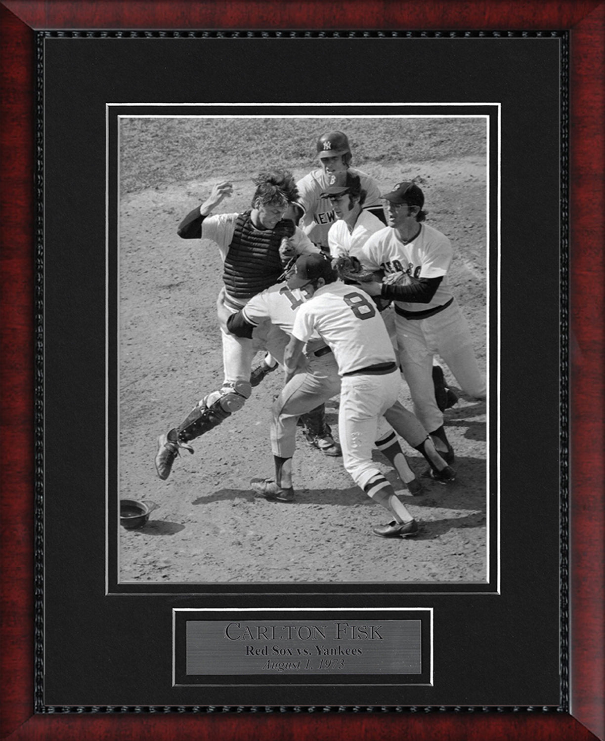 Carlton Fisk Photo Fight Thurman Munson 11x14