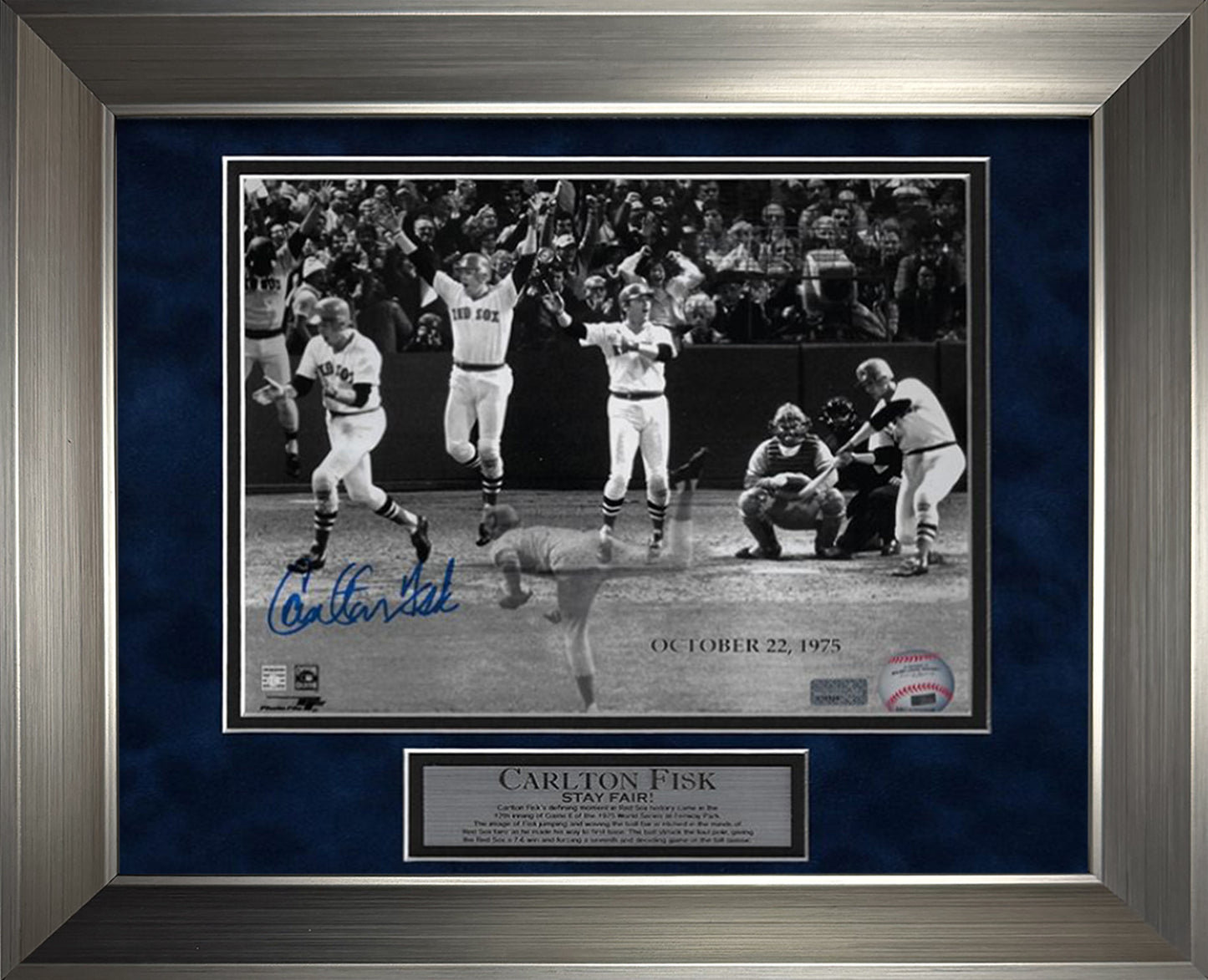 Carlton Fisk Autograph Photo Stay Fair 11x14