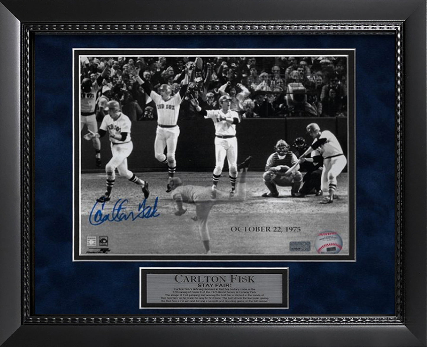 Carlton Fisk Autograph Photo Stay Fair 11x14