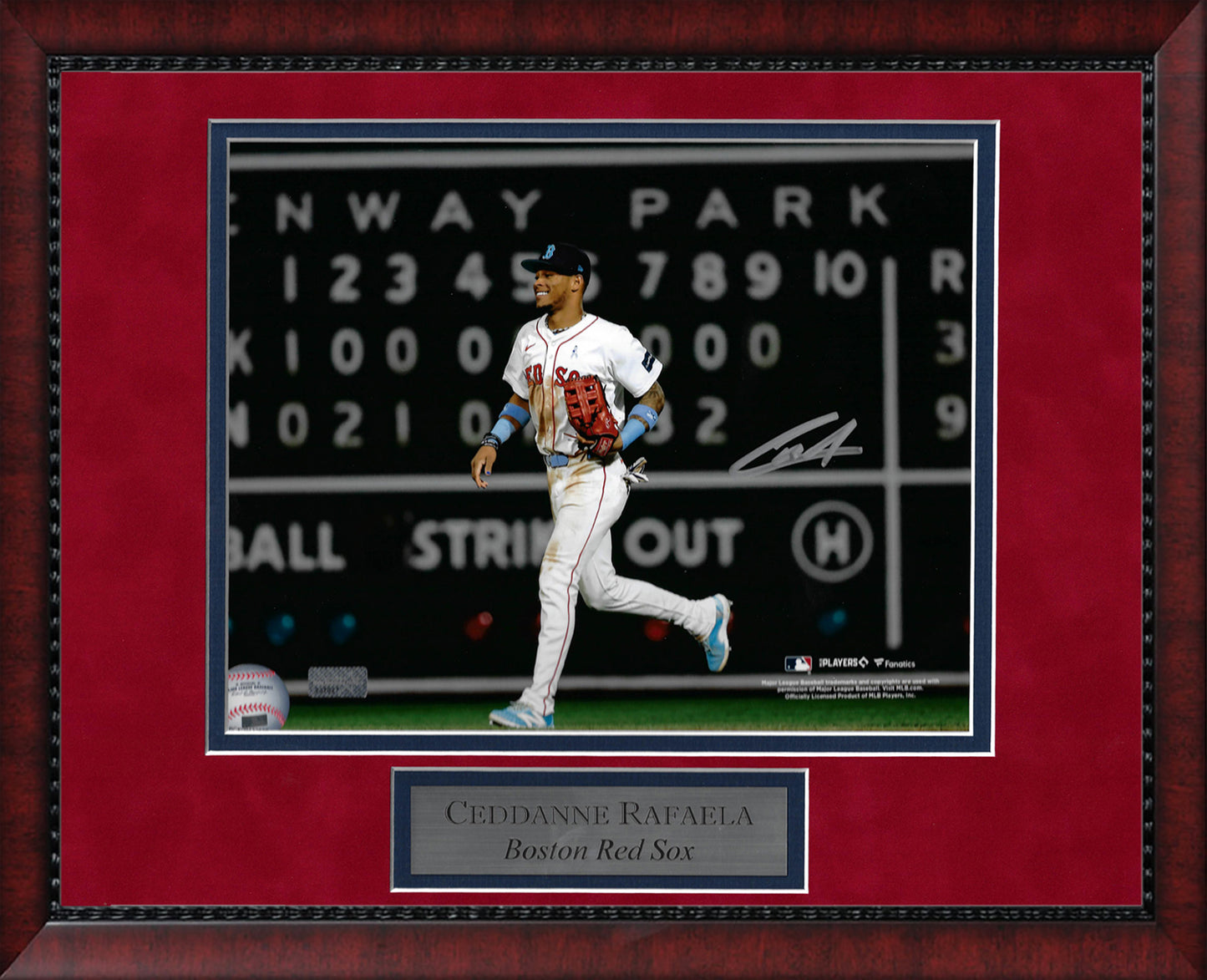 Ceddanne Rafaela Autograph Photo On The Field 11x14
