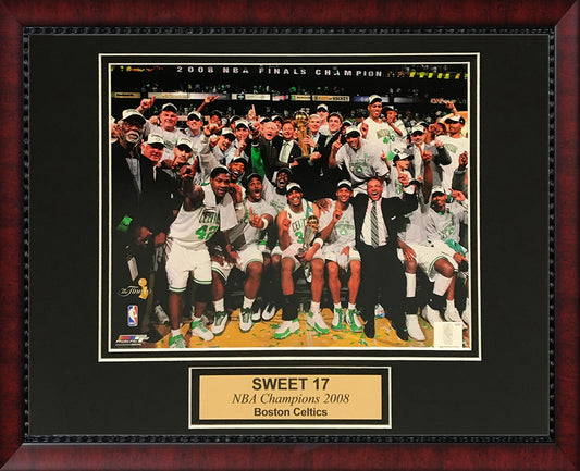 Boston Celtics Photo Team Celebrate Sweet 17 11x14