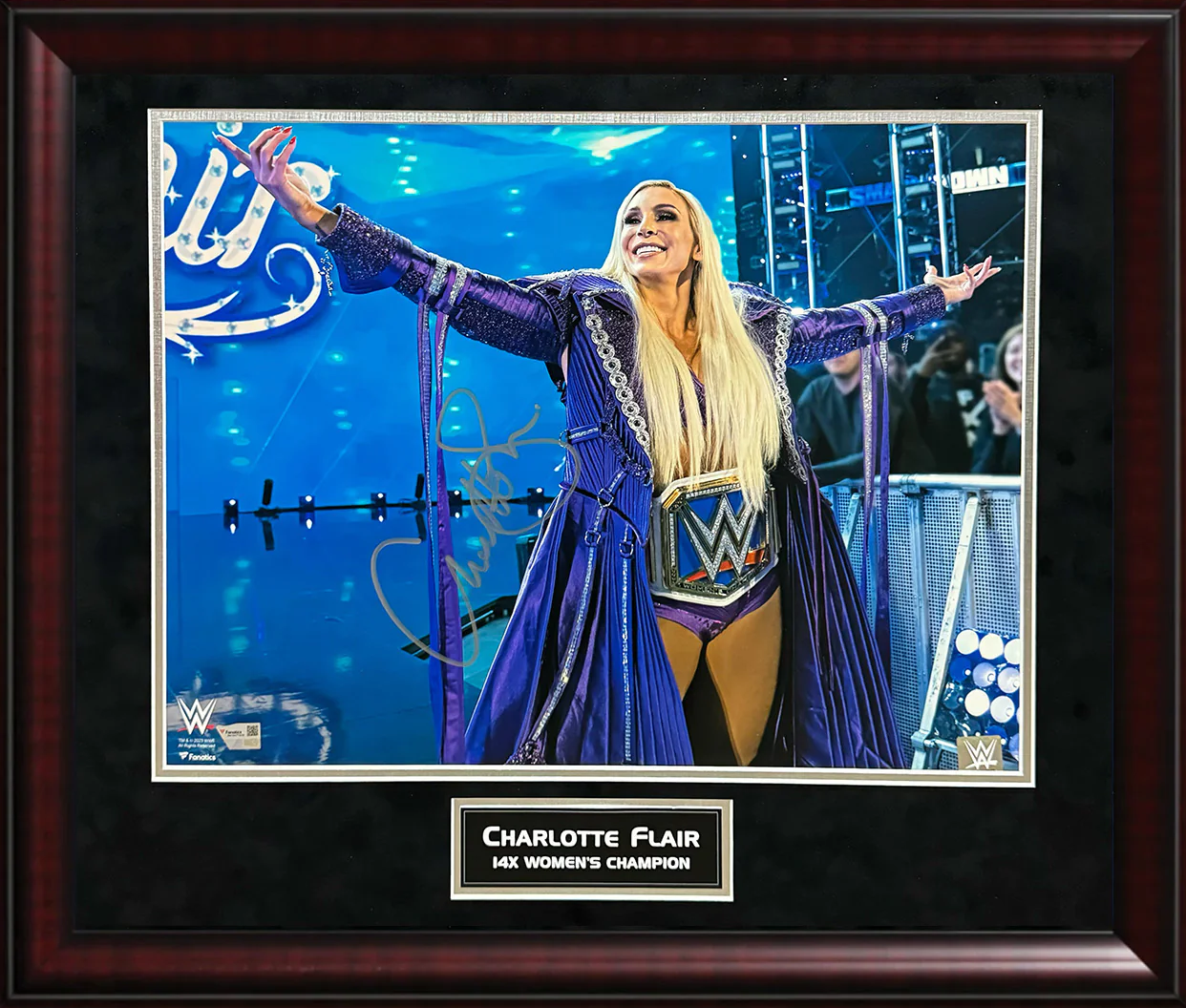 Charlotte Flair Autograph Photo 23x27 Fanatics Authentication