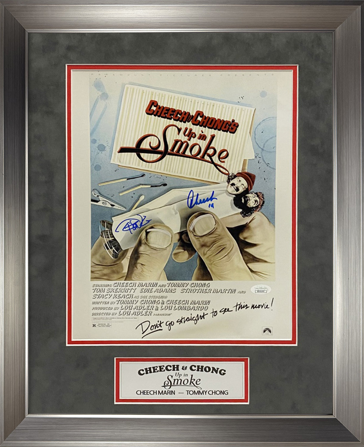 Cheech & Chong Double Autograph Print Up In Smoke Movie Artwork 16x20
