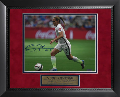 Christie Rampone Autograph Photo Dribble 2015 Women's World Cup 11x14