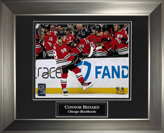Connor Bedard Photo 1st NHL Goal Celebration 11x14