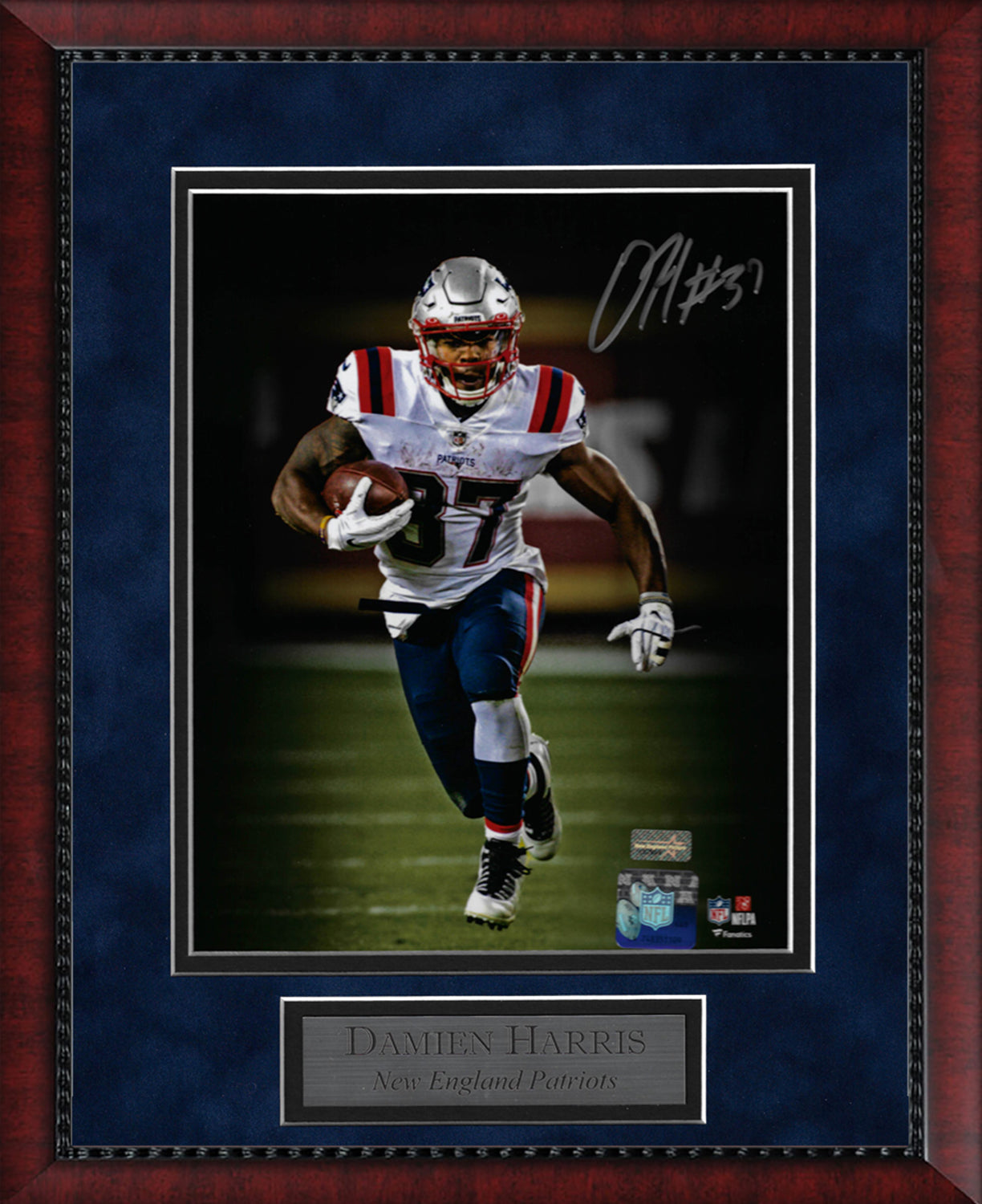 Damien Harris Photo Run 11x14