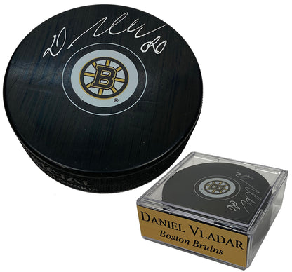 Daniel Vladar Autograph Puck Bruins B