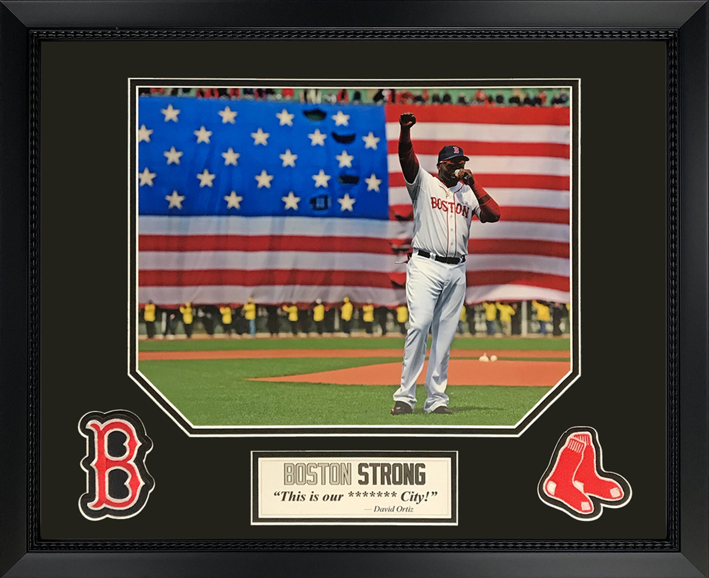 David Ortiz Photo Boston Strong Speech 16x20